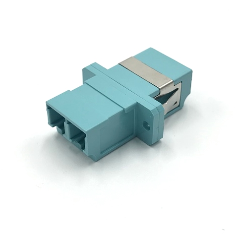 LC Multimode OM3 Duplex Coupler (Aqua)